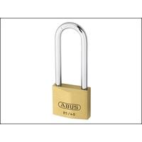 Abus 85/40 40mm HB63 Brass Padlock 63mm Long Shackle Carded