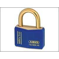Abus T84MB/40 40mm Blue Safety First Rustproof Padlock Keyed 8406