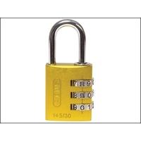 Abus 145/30 30mm Aluminium Combination Padlock Yellow 46581