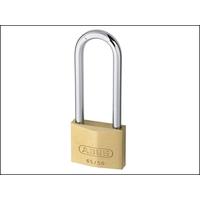 abus 6550hb80 50mm brass padlock 80mm long shackle keyed 6504
