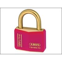 Abus T84MB/40 40mm Red Safety First Rustproof Padlock