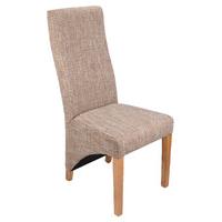 Abella Tweed Fabric Dining Chairs (Pair)