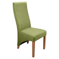 Abella Lime Fabric Dining Chairs (Pair)