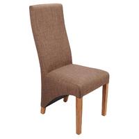 Abella Cinnamon Fabric Dining Chairs (Pair)