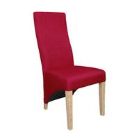 Abella Red Fabric Dining Chairs (Pair)