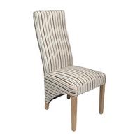 abella regency striped fabric dining chairs pair