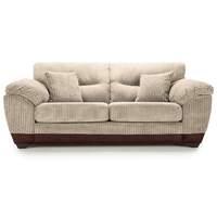 abbey fabric 3 seater sofa silver