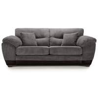Abbey Fabric 2.5 Seater Sofa Charcoal
