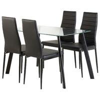 Abbey 4 Seater Dining Set Black