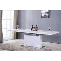 Abramo Extendable Dining Table Large In White High Gloss