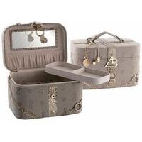 AB Collezioni Girls Ladies Delices Jewellery Travel Box Case With Mirror Handle