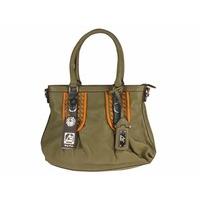 AB Collezioni Curry Womens Ladies PU Leather Designer Hand Shoulder Bag - Green