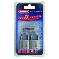 ABUS 64TI/30 30mm Carded Titalium Padlock (Pack of 2)
