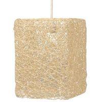 Abaca Beige Twine Square Pendant Light Shade (D)17.7cm