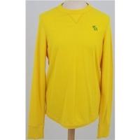 Abercrombie & Fitch size L bright yellow sweatshirt