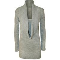 abagail cowl neck knitted jumper light grey