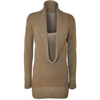 abagail cowl neck knitted jumper mocha