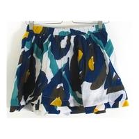 Abercrombie & Fitch Size S Abstract Blue, White And Yellow Mini Skirt
