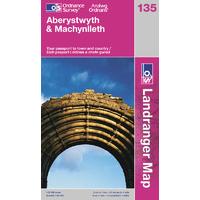 Aberystwyth & Machynlleth - OS Landranger Active Map Sheet Number 135