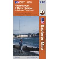 Aberystwyth & Cwm Rheidol - OS Explorer Active Map Sheet Number 213