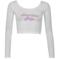 Abandon Ship Long Sleeved Crop Top Ladies