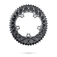 AbsoluteBLACK 110BCD SRAM 5 Bolt Spider Mount Oval Chain Ring (Premium) - Outer Ring - 52T - Black