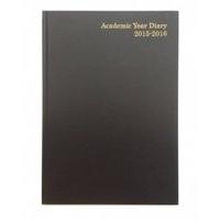 Academic 2015/16 A4 Diary Day Per Page - Black