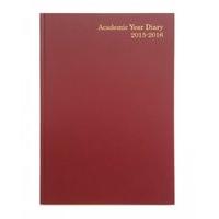 Academic 2015/16 Week to View Diary - Burgundy