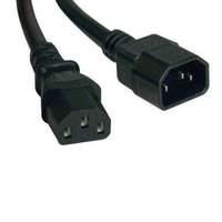 Ac Power Extension Cable. C14 To C13. 100-250v. 10a. 18awg. Sjt - 4 Ft.