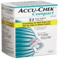 Accu-Chek Compact Glucose Test Strips 51 Strips