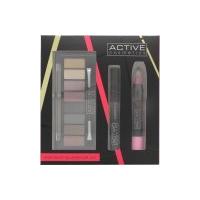 active cosmetics instant glamour kit gift set 65ml mascara 8 x 15g eye ...