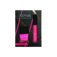 active cosmetics the twin set pink nail polish pink lip gloss