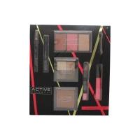 Active Cosmetics Glamour To Go Gift Set Eye Liner Pencil + 6.5ml Mascara + 4 x 2.5g Eye Shadows + 10g Bronzer + 2 x 6g Blusher + 6g Highlighter + 10.5