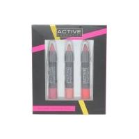 Active Cosmetics Gift Set 3 x Jumbo Lip Pencils