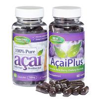 Acai Plus Extreme Formula & 100% Pure Acai Berry 700mg Combo Pack 1 Month Supply