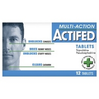 actifed multi action tablets 12 tablets