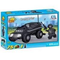 action town 75 pcs police transporter