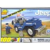 Action Town 100 Pcs Jeep Police Patrol