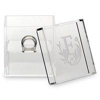 acrylic wedding ring box modern fairy tale etching