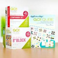 accuquilt go 8 inch qube and companion set with free eleanor burns boo ...