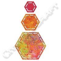 AccuQuilt GO Hexagon - 1 Inch, 1.5 Inch and 2.5 Inch 360067