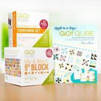 AccuQuilt GO 9 Inch Qube and Companion Set with FREE Eleanor Burns Book 404073