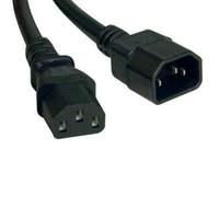 ac power cord c13 to c14 100 250v 15a 14awg sjt 2 ft