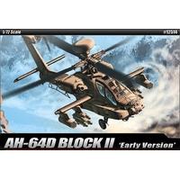 Aca12514 1:72 Academy Ah-64d Apache Block Ii Early Version [model Building Kit]