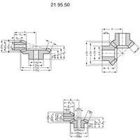 Acetal resin bevel gear wheel Reely Module Type: 1.0 No. of teeth: 15, 45 1 pair