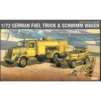 Academy Model Kit German Fuel Truck & Schwimmwagen - 1:72 Scale - 13401