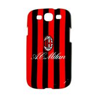 ac milan fc galaxy s3 hard mobile phone case cover red black stripe