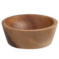 acacia wood food presentation conical bowl 7cm single