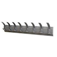 Acorn Linear Hat and Coat Wall Rack with Concealed Fixings 8 Hooks