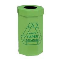 acorn green bin for recycling waste capacity 60 litres 360 x 677mm